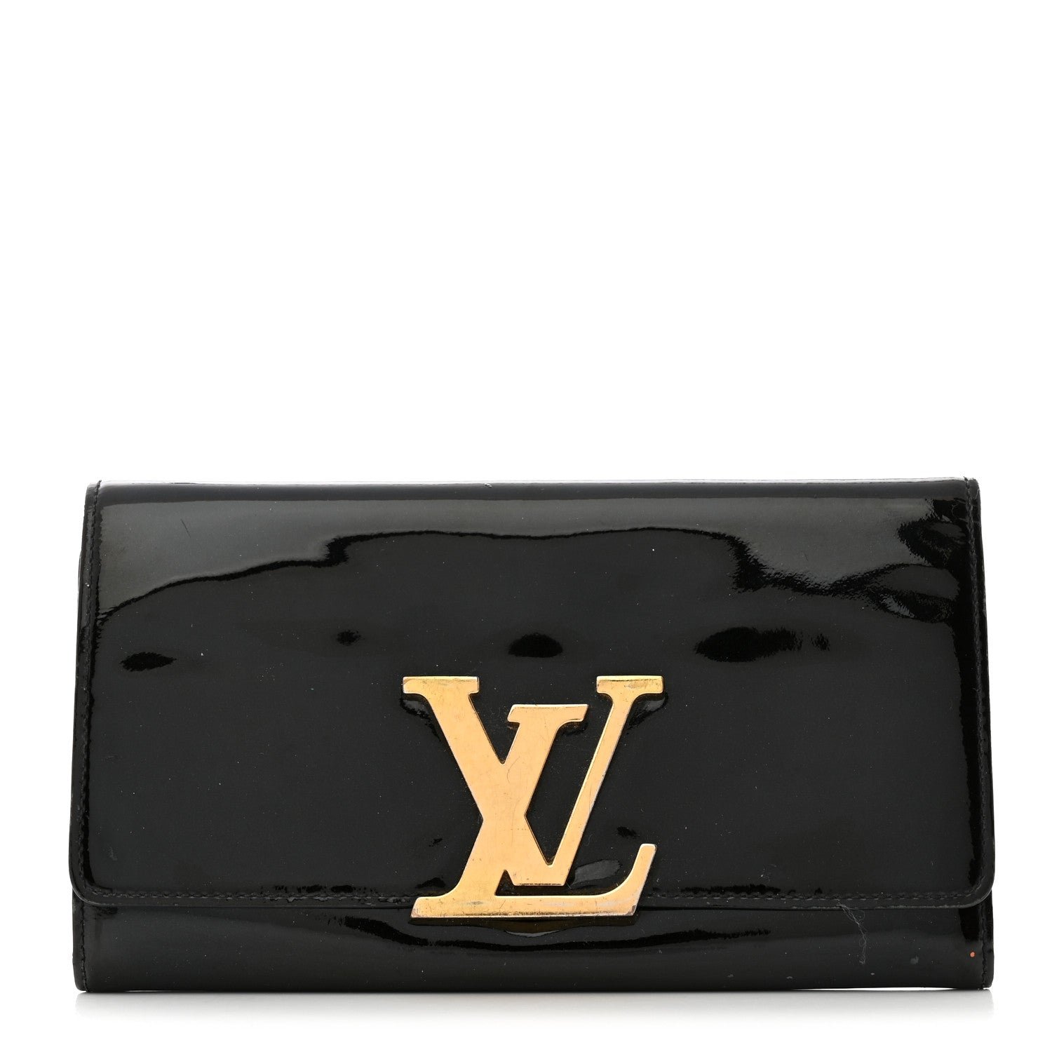 Louis Vuitton Patent Louise Wallet Black