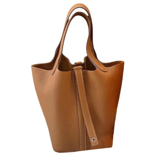Picotin leather tote
