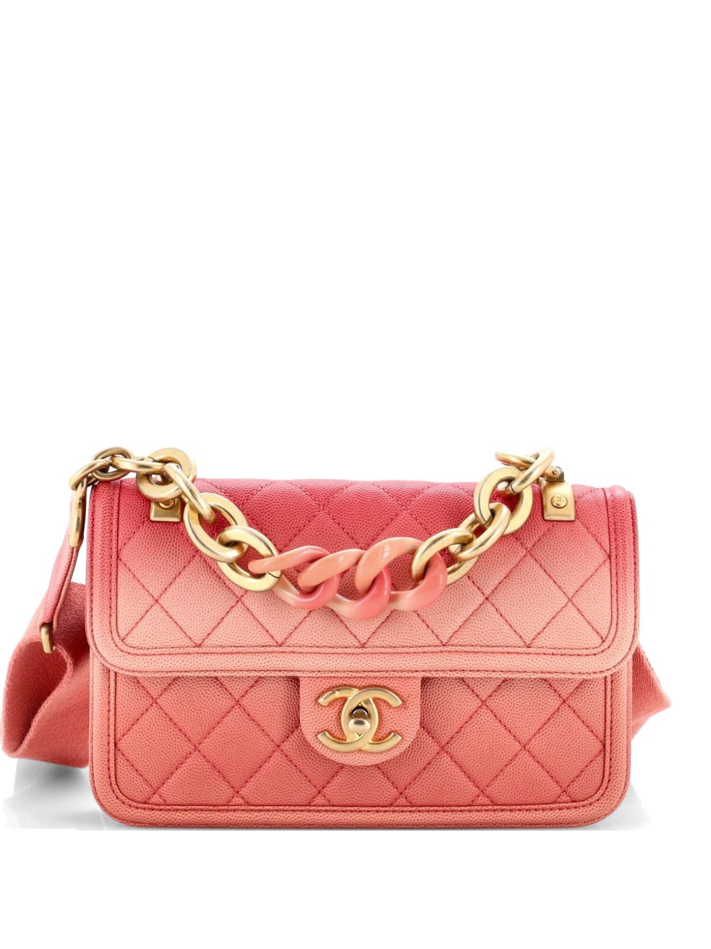 Sunset On The Sea Flap Bag Quilted Caviar Small shoulder bag