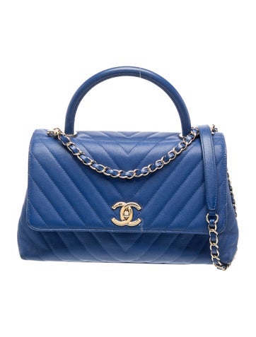 Small Chevron Coco Handle Bag