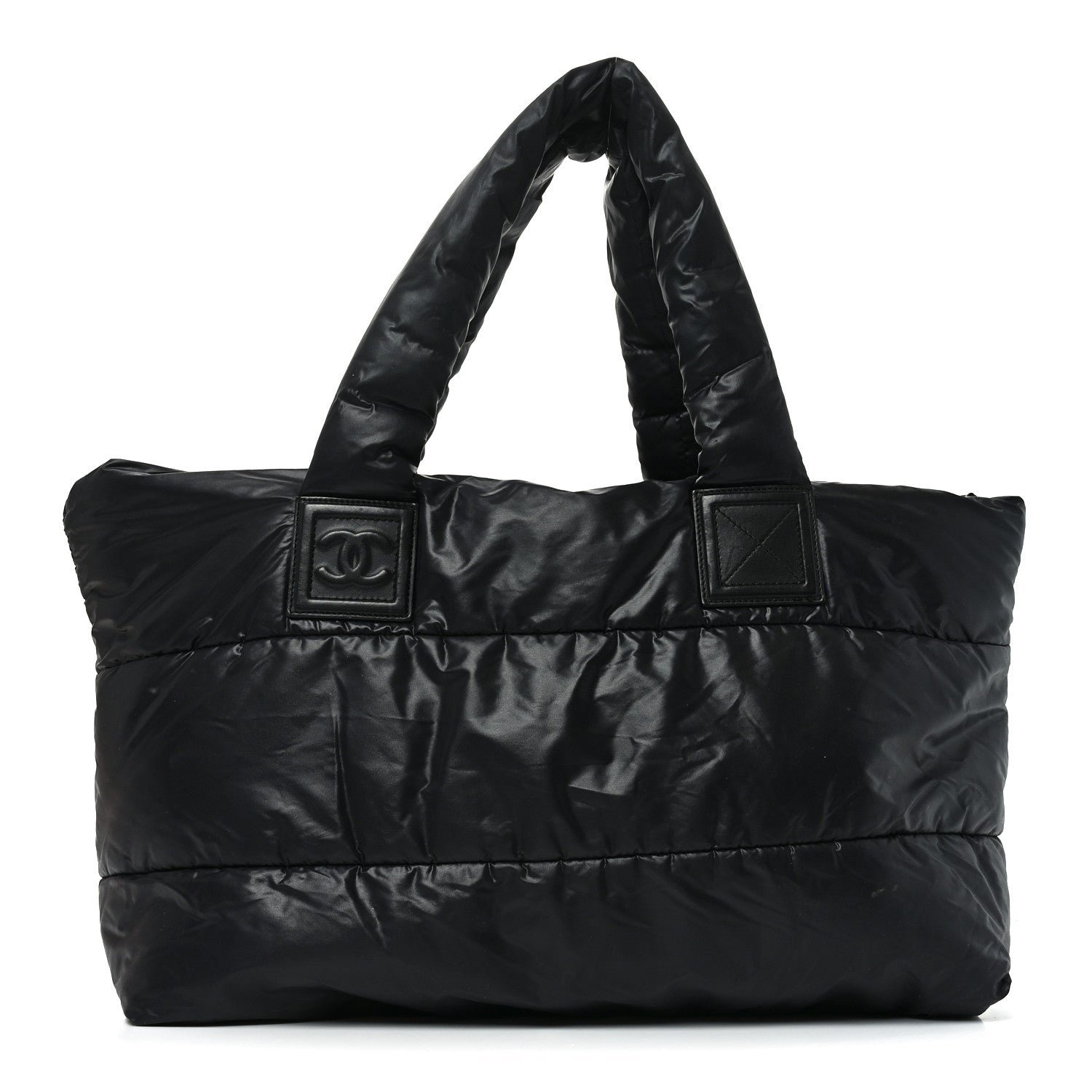 Chanel Lambskin Quilted Medium Coco Cocoon Reversible Tote Black
