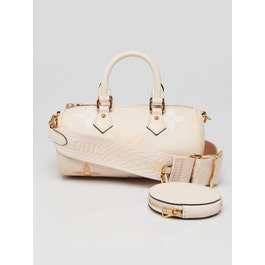 Louis Vuitton Cream Monogram Empreinte Leather By the Pool Papillon BB Bag
