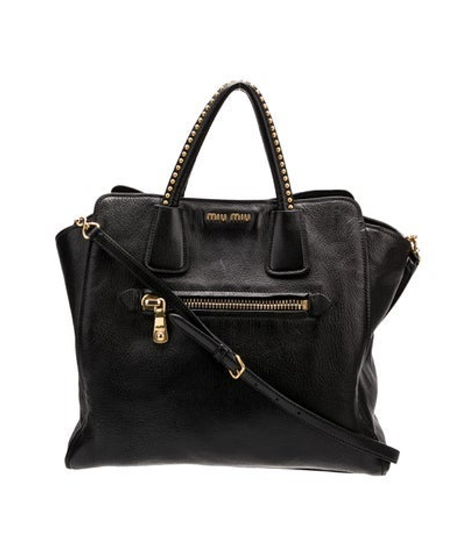 Miu Miu Miu Leather Top Handle Bag