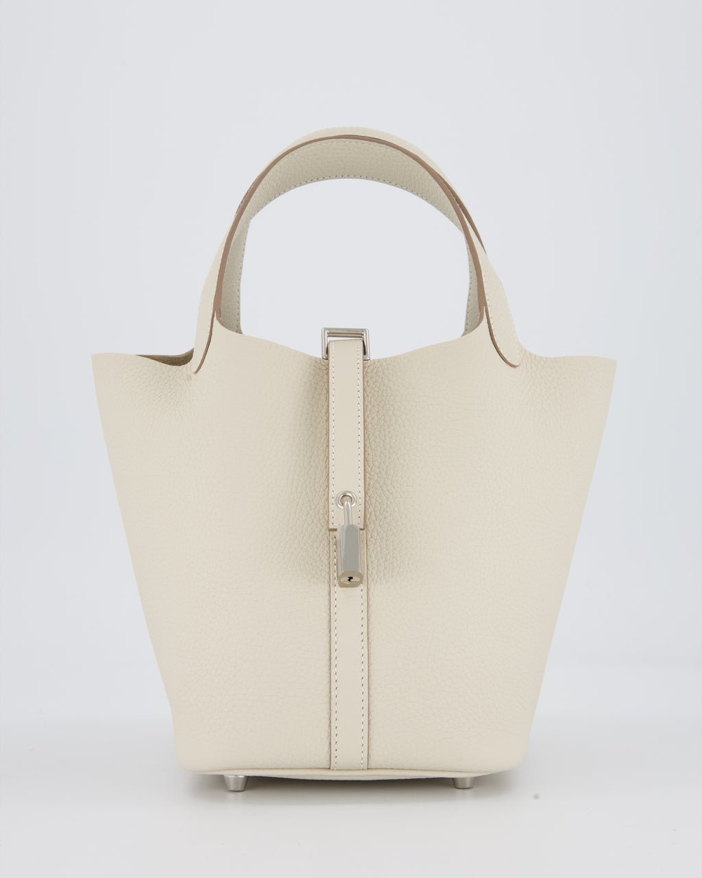 Hermes Hermès Picotin Lock 18 Bag in Craie Taurillon Clemence with Palladium Hardware