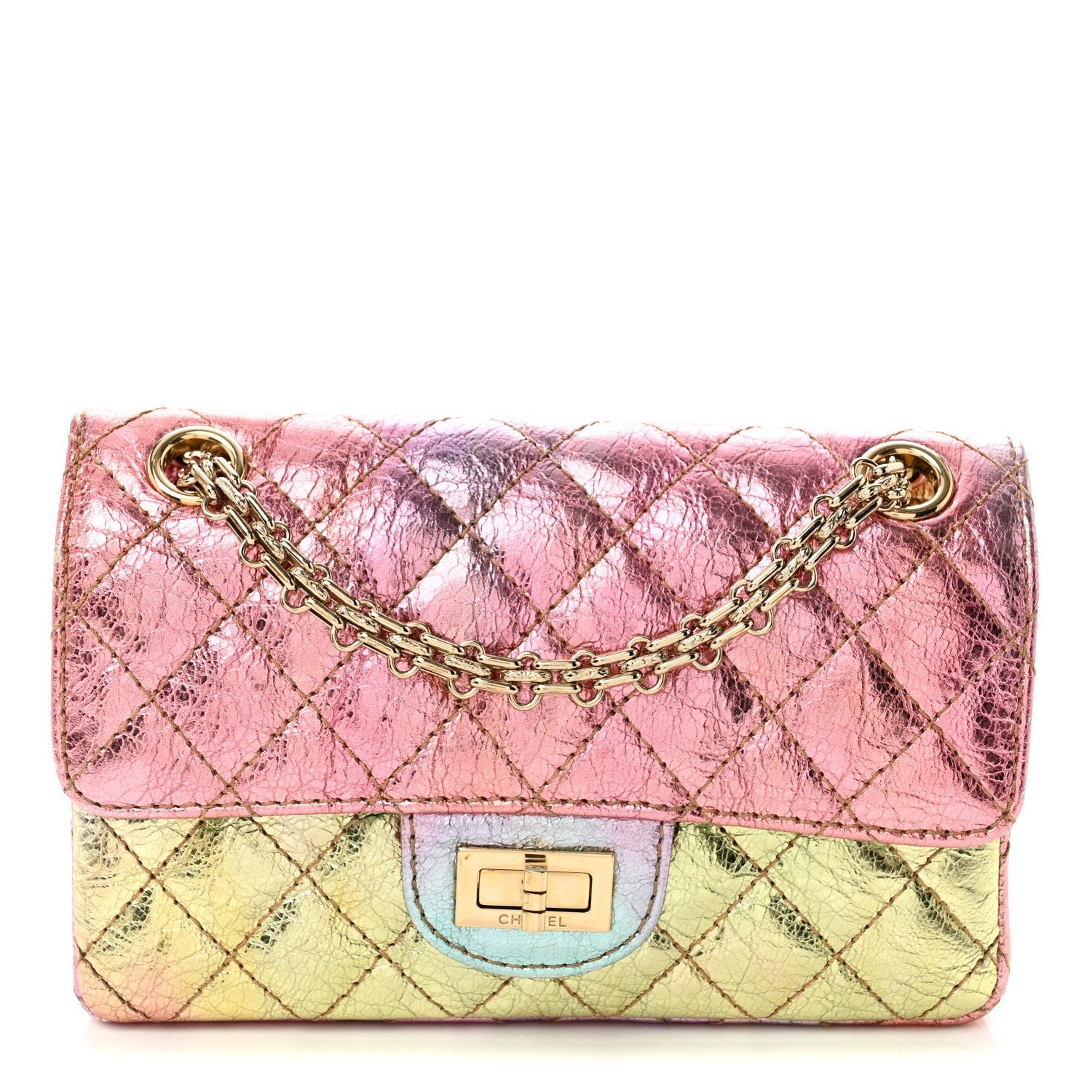 Chanel Metallic Goatskin Quilted Mini 2.55 Reissue Flap Multicolor