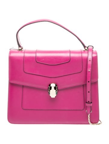 Bvlgari Leather Top Handle Bag