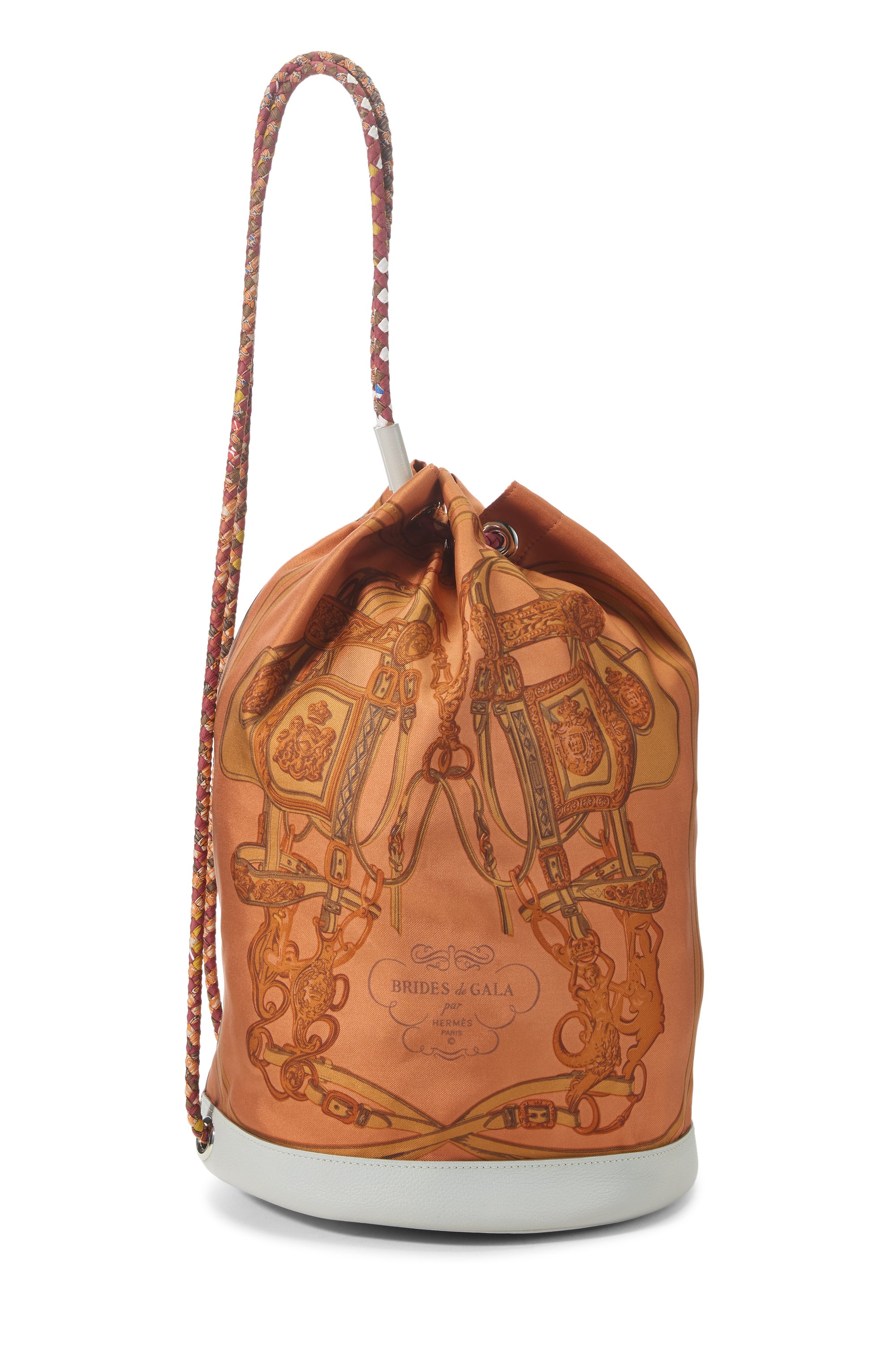 Orange & Multicolor Silk "Brides de Gala" Soie-Cool 22