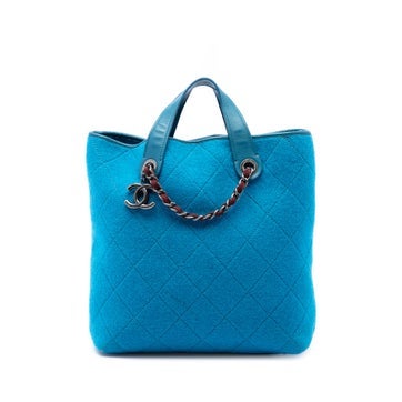 Medium Calfskin CC Quilted Felt Pop Tote