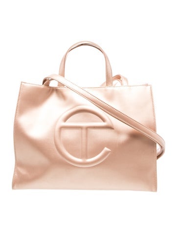 Vegan Leather Medium Copper Shopping Bag Medium