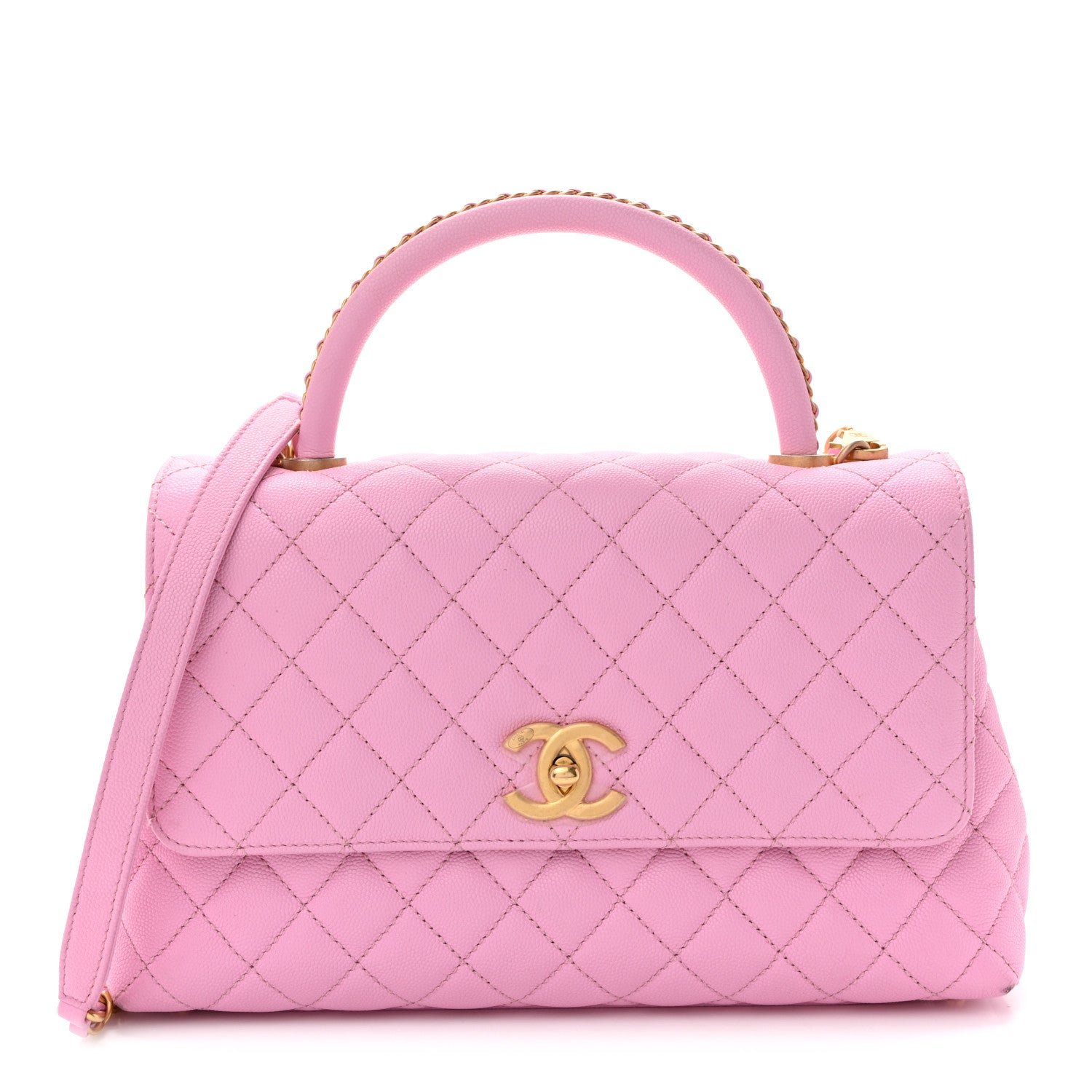 Chanel Caviar Quilted Small Coco Chain Handle Flap Lilac