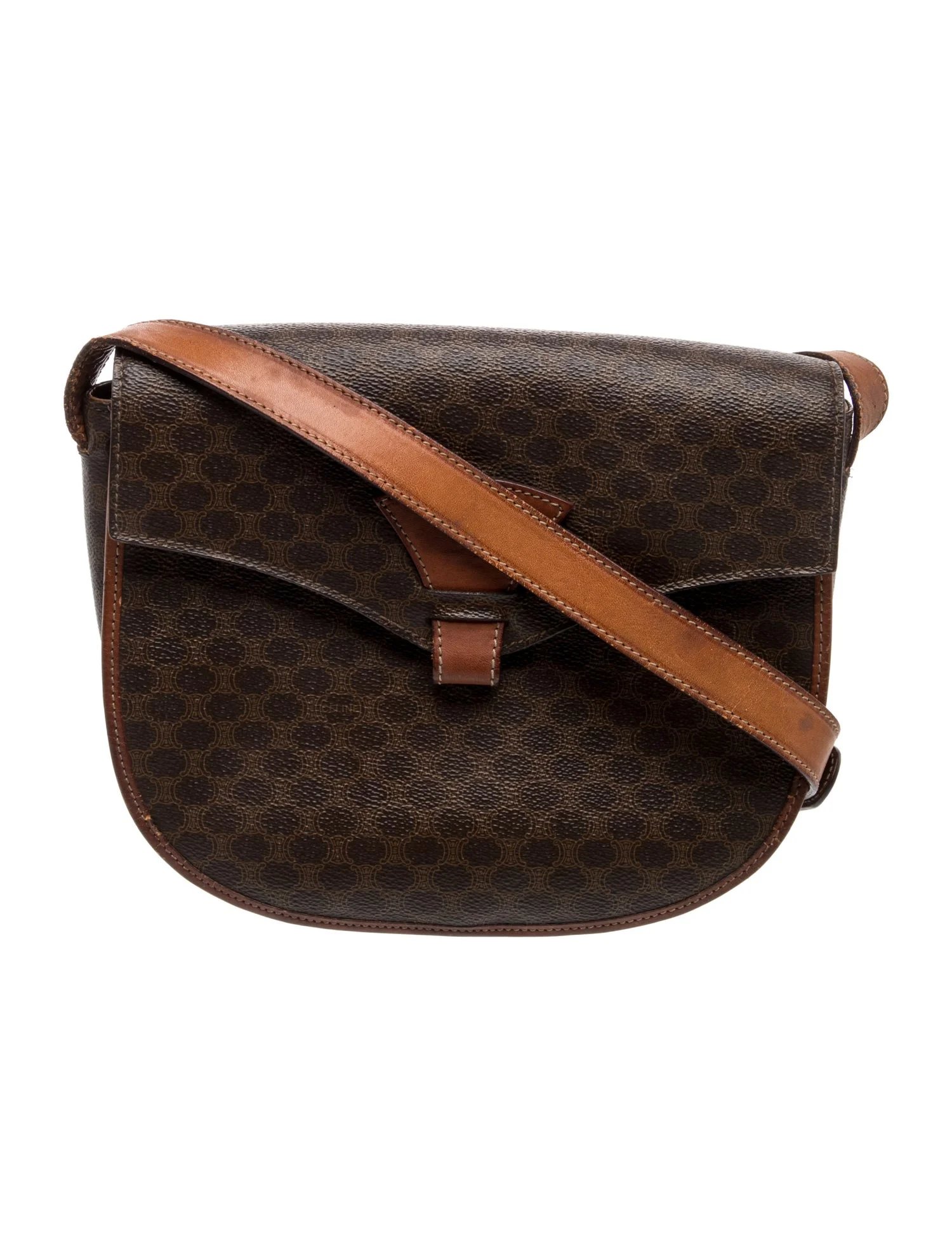 Macadam Saddle Flap Messenger Bag Medium