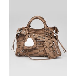 Balenciaga Balenciaga Brown/Black BB Monogram Coated Canvas Cagole XS Crossbody Bag 