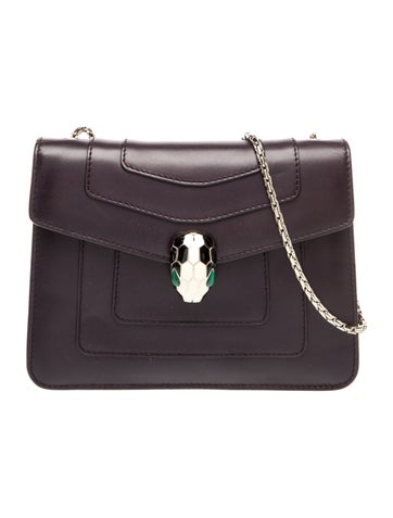 Bvlgari Leather BVLGARI Serpenti Forever Flap Shoulder Bag