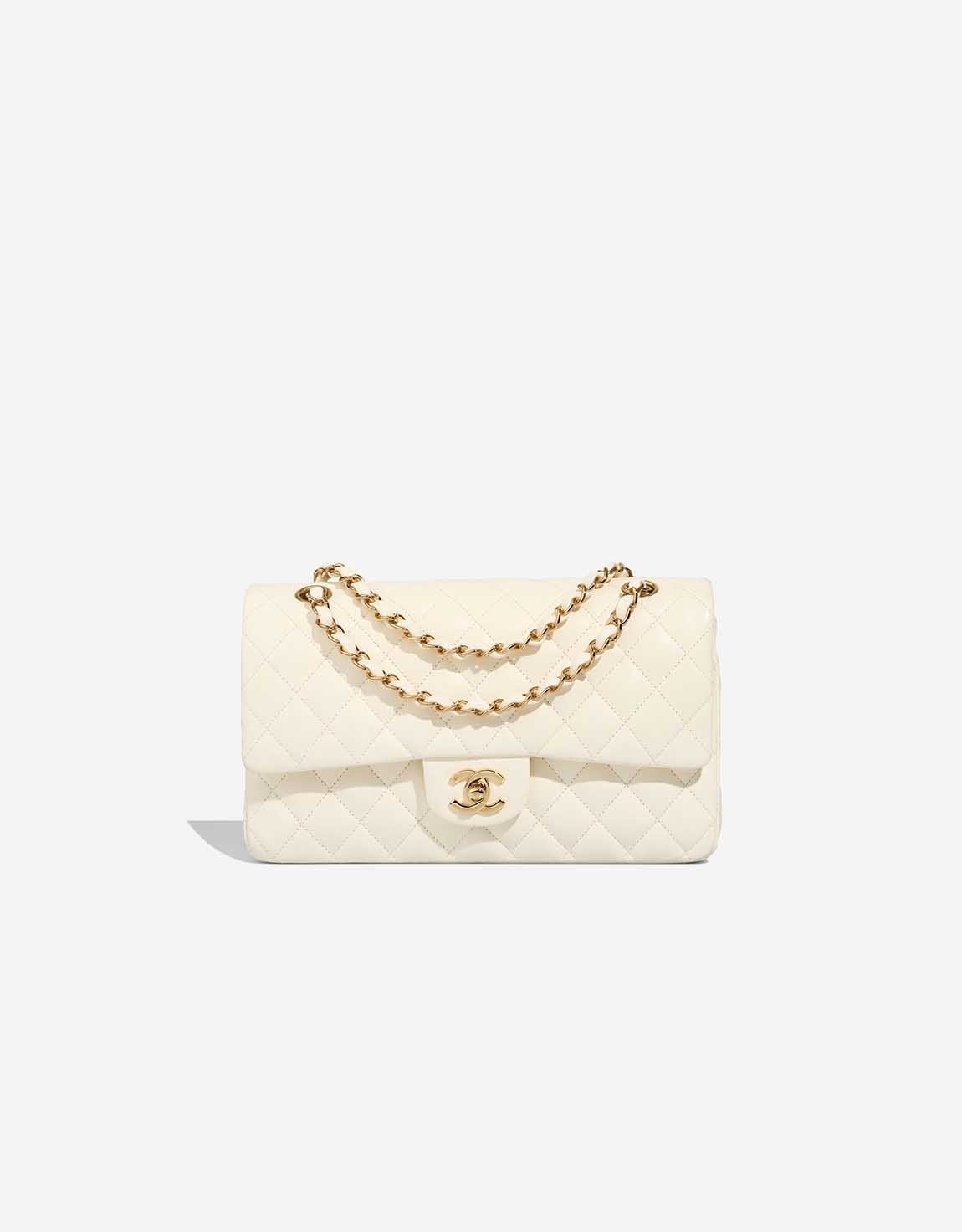 Chanel 
		Timeless Medium Lamb White    