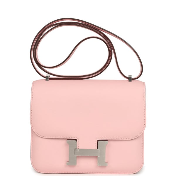 Hermes Constance 18 Rose Sakura Swift Brushed Palladium Hardware