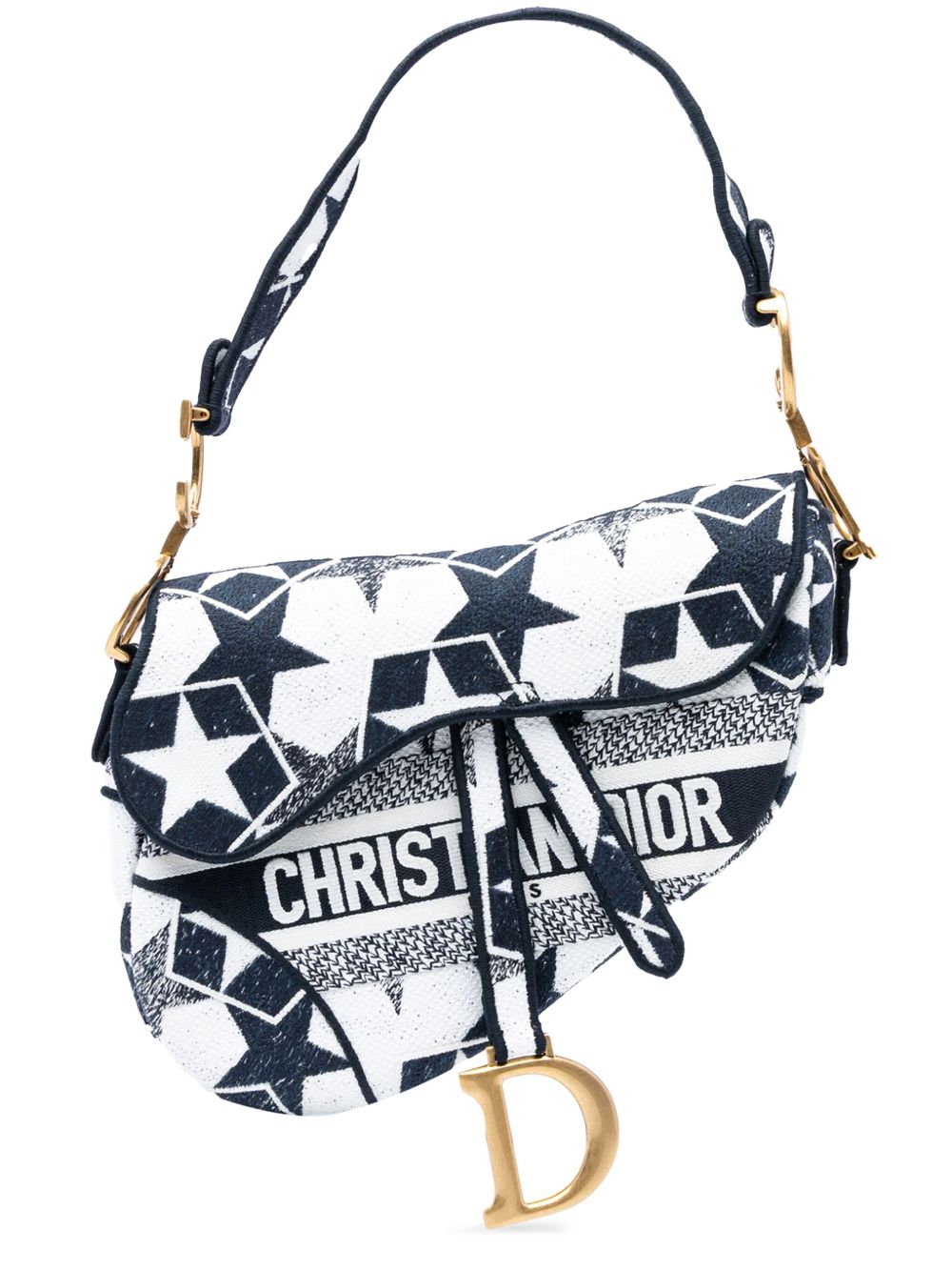 2021 Embroidered Canvas Stars Saddle Bag shoulder bag