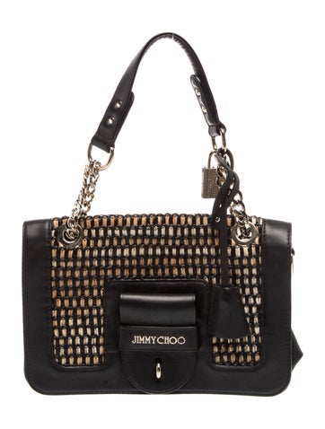 Jimmy Choo Raffia Top Handle Bag