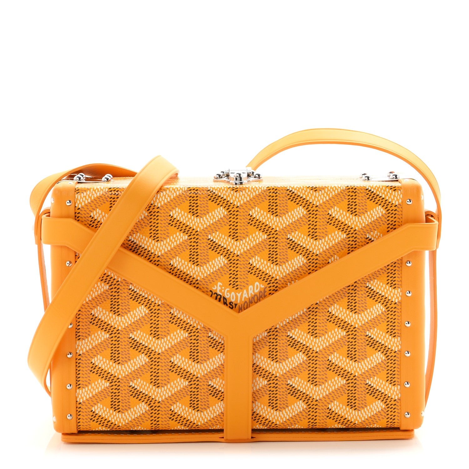Goyard Goyard Goyardine Minaudiere Trunk Bag Yellow