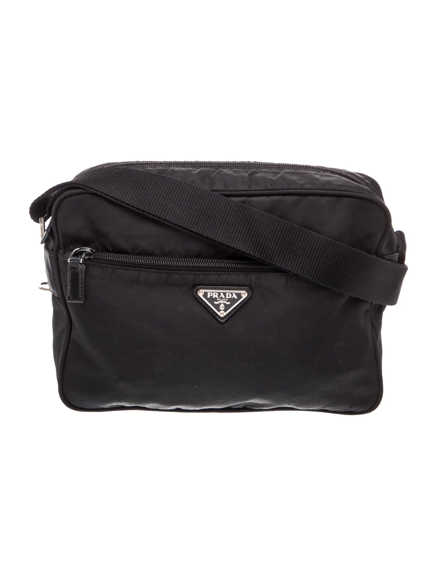 Enameled Metal Triangle Crossbody Bag