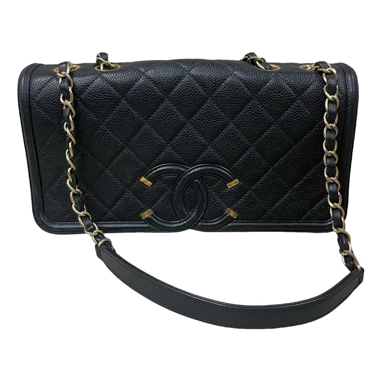 Vanity leather handbag