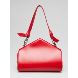Bottega Veneta Bottega Veneta Red Leather The Tip Shoulder Bag