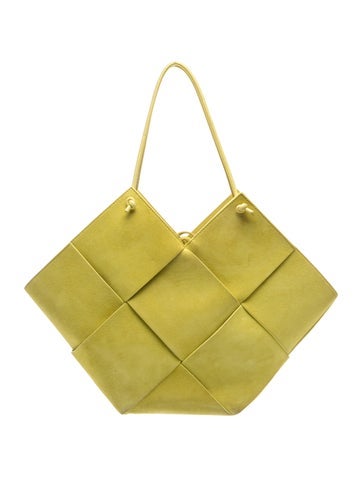 Intrecciato Flower Basket Tote Medium