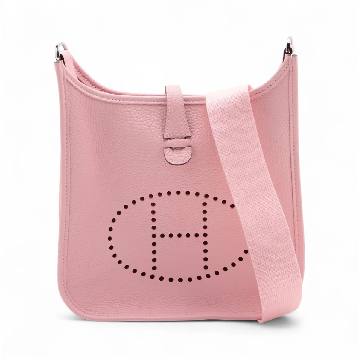Hermès evelyn 3 23 Taurillon Clemence Rose Sakura Silver Metal Fittings