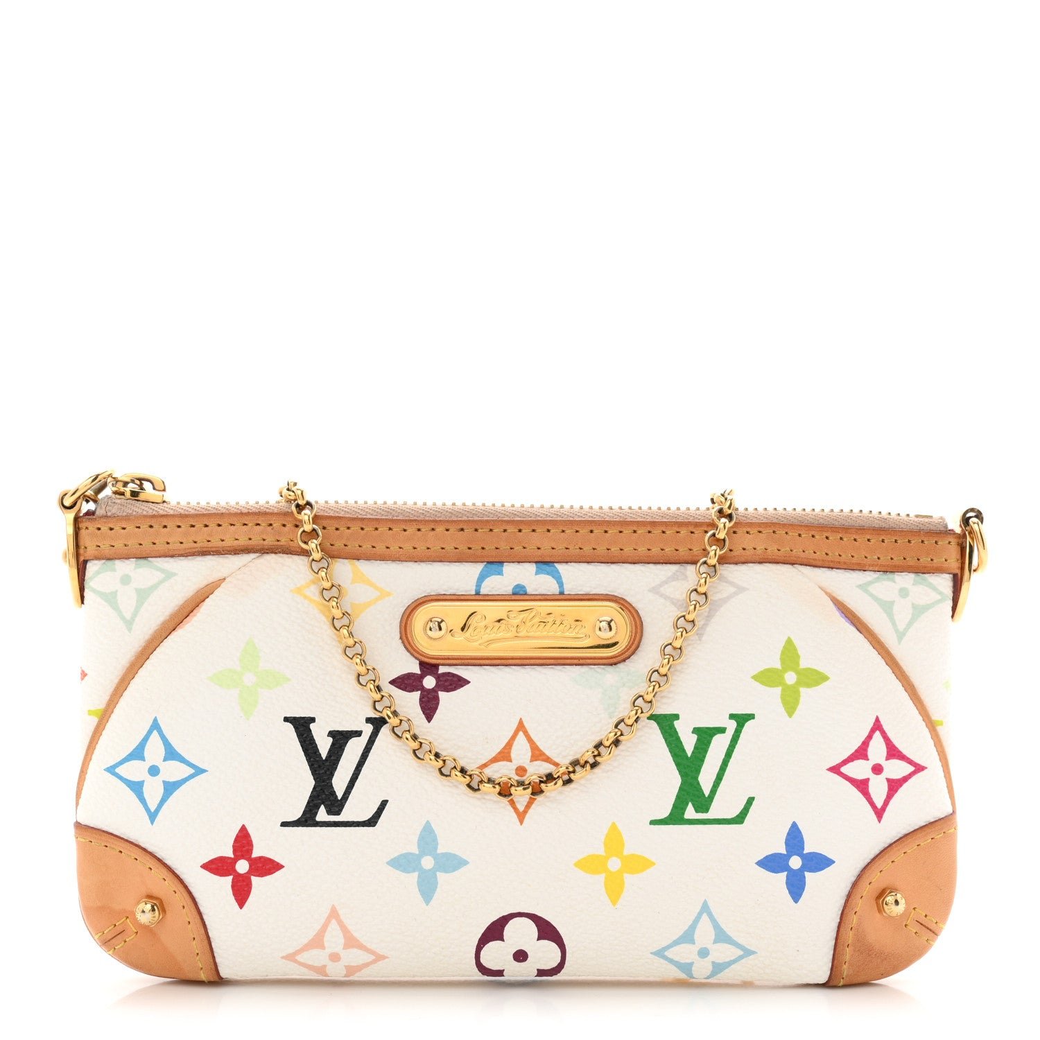 Louis Vuitton Monogram Multicolor Pochette Milla MM White