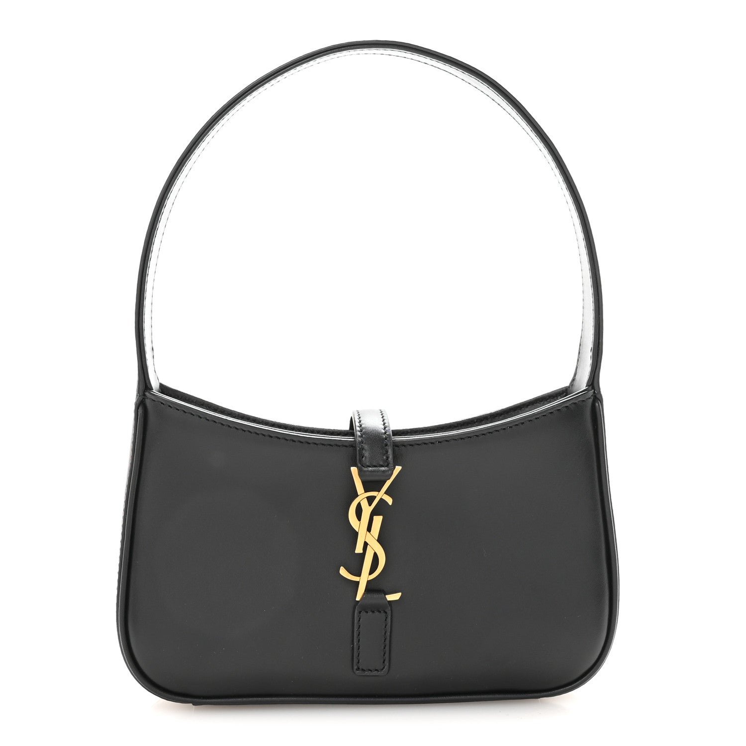 Saint Laurent Smooth Calfskin Le 5 A 7 Mini Hobo Black