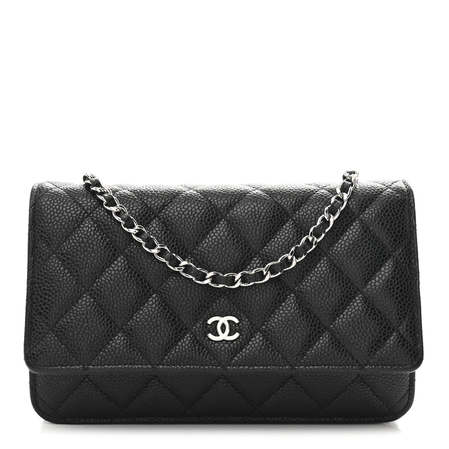 Chanel Caviar Quilted Wallet on Chain WOC Black