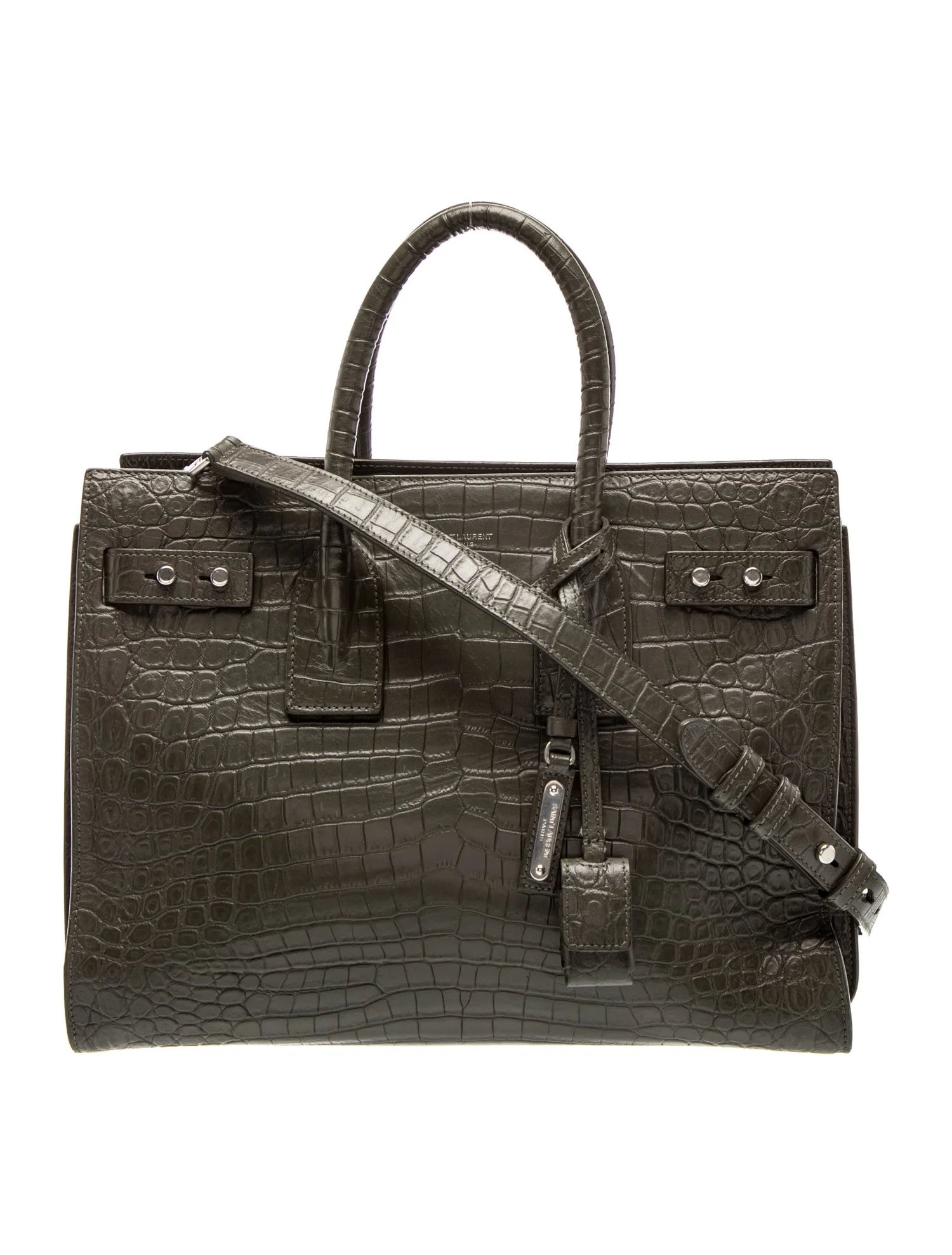 Embossed Leather Sac De Jour Small