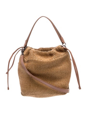 Raffia Top Handle Bag