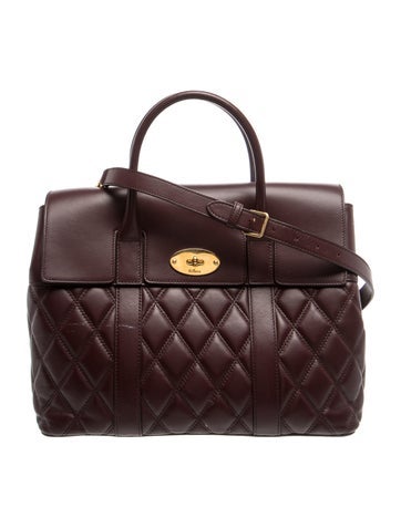 Leather Bayswater Quilted Satchel Small