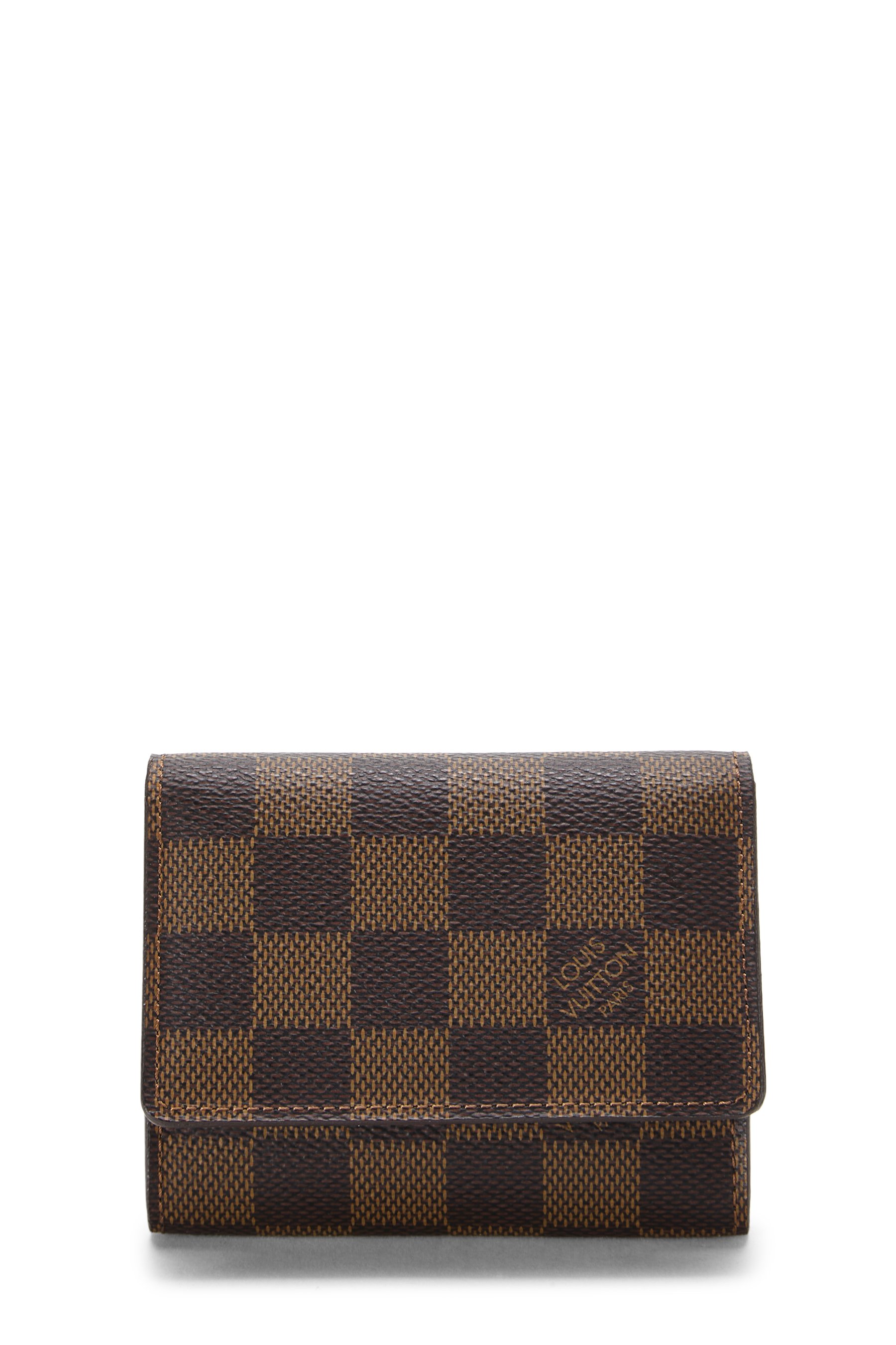 Damier Ebene Canvas Business Card Holder 