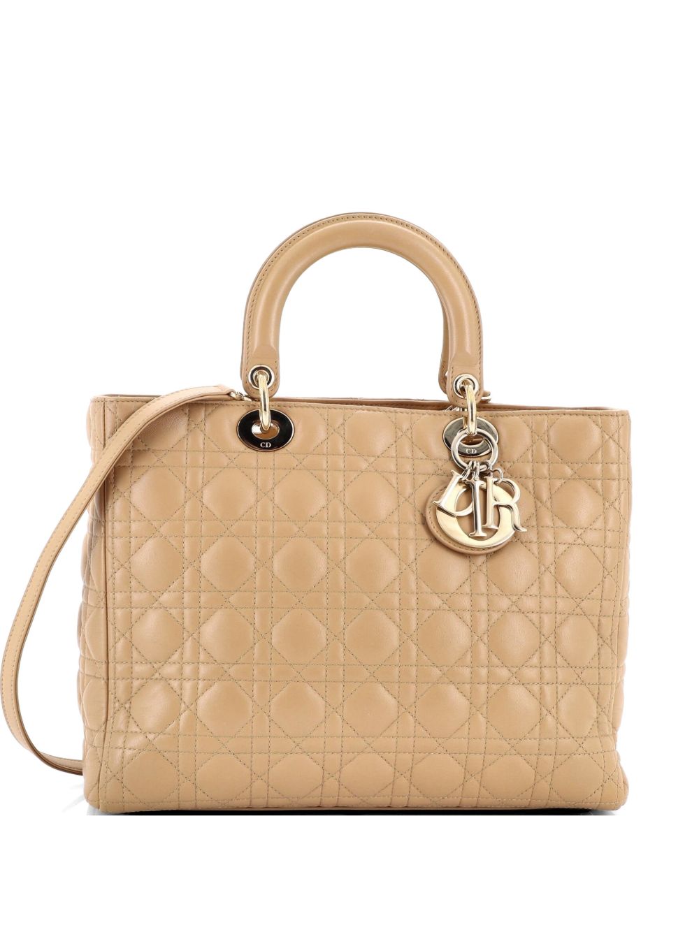 Lady Dior Bag Cannage Quilt Lambskin Large tote bag