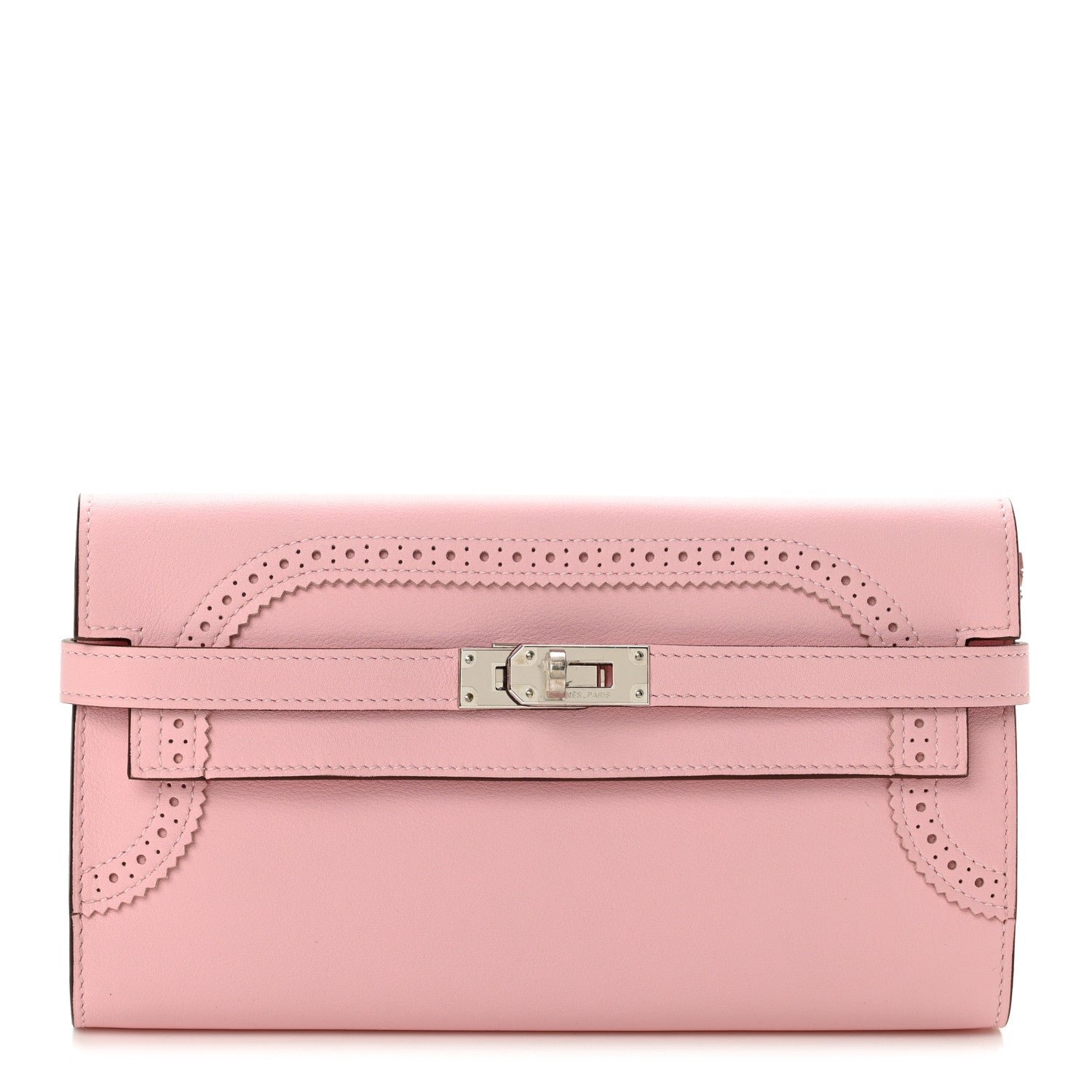 Hermes Swift Ghillies Kelly Longue Wallet Rose Sakura