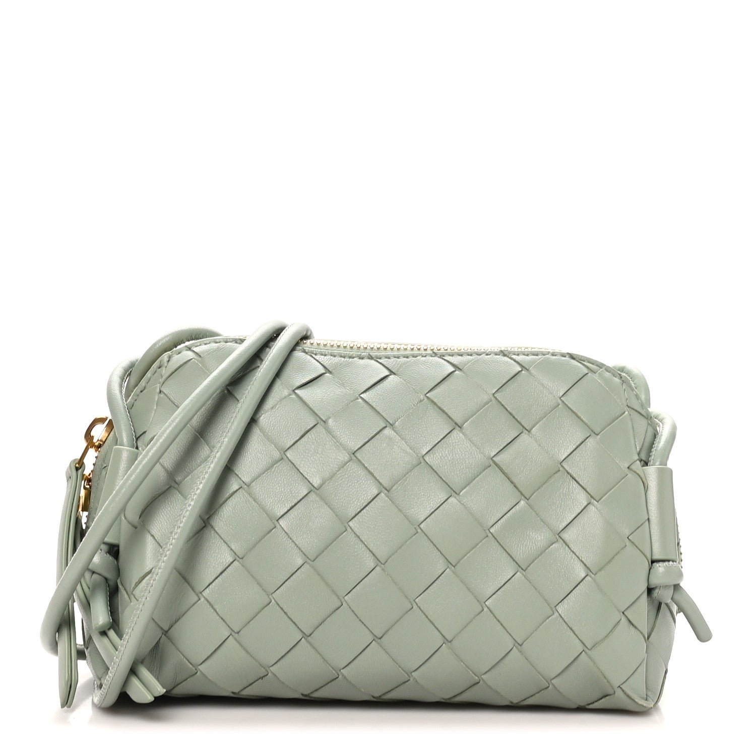 Bottega Veneta Nappa Intrecciato Mini Loop Camera Bag Aloe