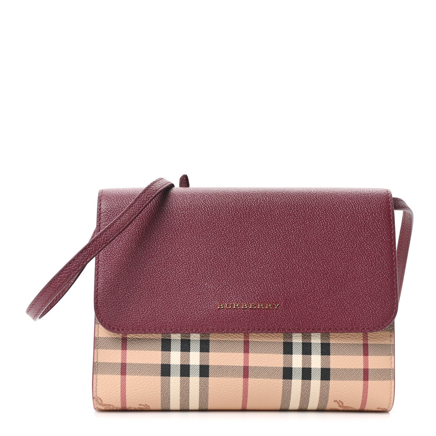 Burberry Haymarket Check Small Loxley Crossbody Dark Plum