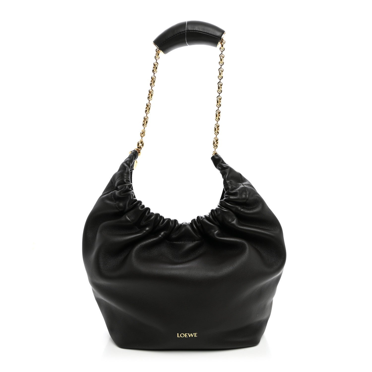 Loewe Nappa Small Squeeze Bag Chocolate