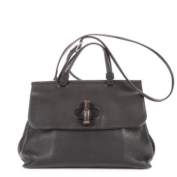 Leather Medium Bamboo Daily Top Handle