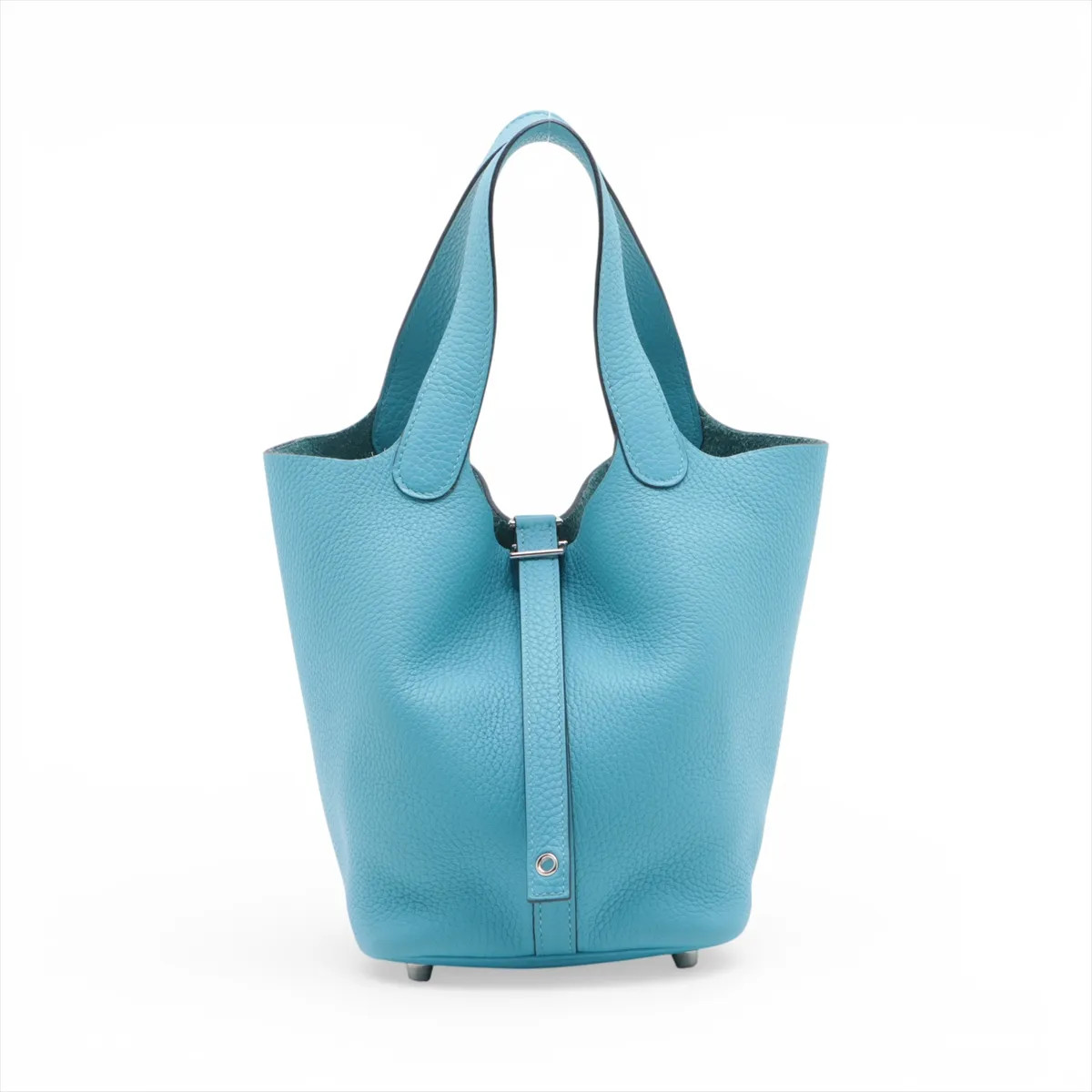 Hermès Picotin Lock 18 PM Taurillon Clemence Blue du nord Silver Metal Fittings