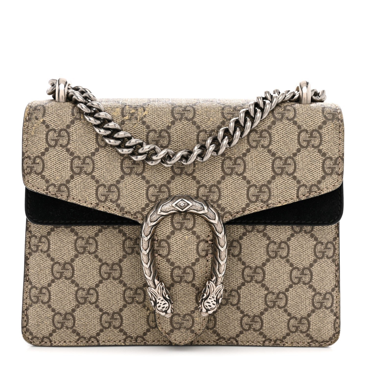 Gucci GG Supreme Monogram Mini Dionysus Shoulder Bag Black