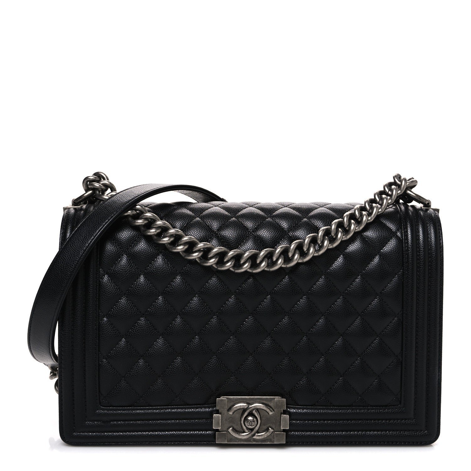 Chanel Caviar Quilted New Medium Boy Flap Black