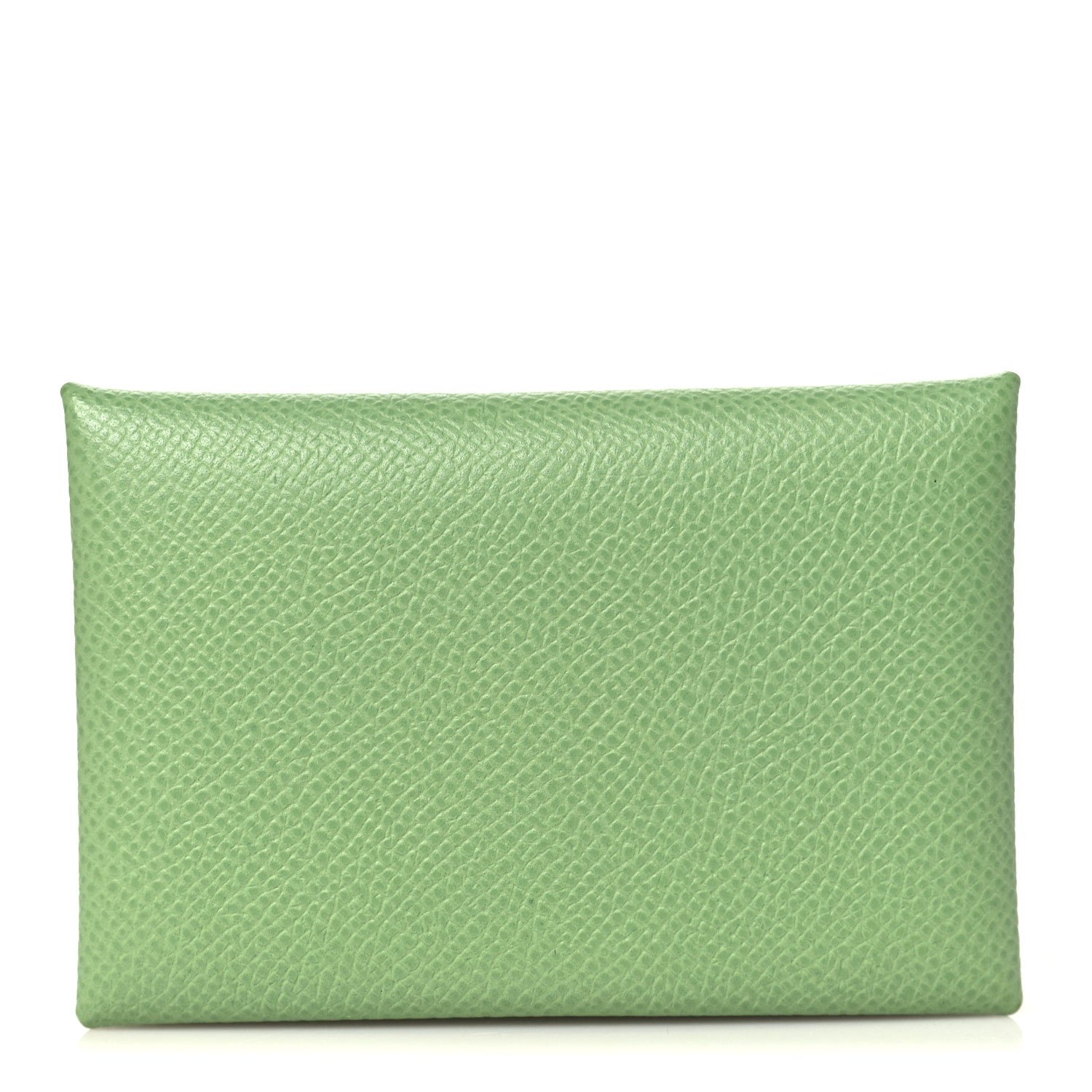 Hermes Epsom Calvi Card Case Vert Criquet