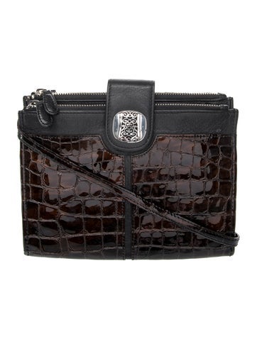 Embossed Leather Crossbody Bag