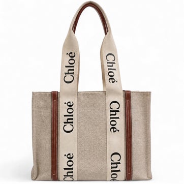 Canvas Woody Ribbon Tote Large