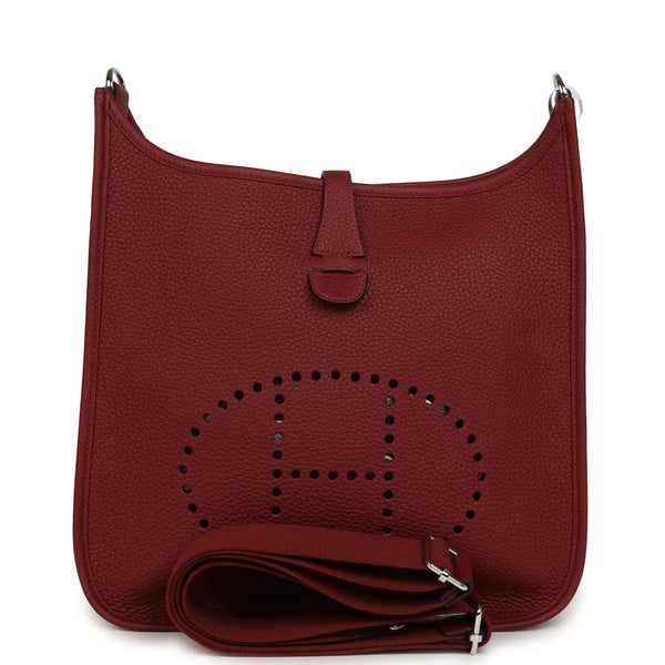 Hermes Hermes Evelyne III PM Rouge H Clemence Gold Hardware