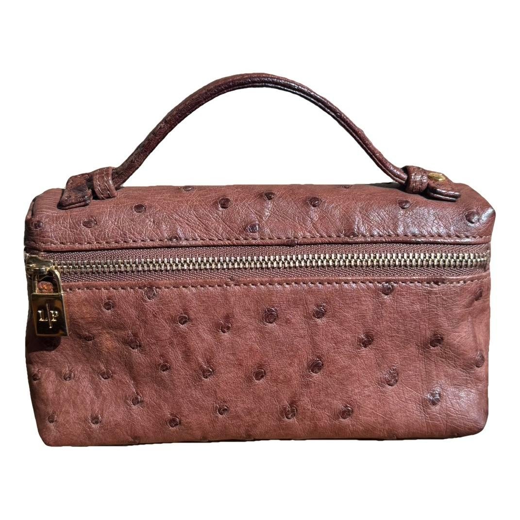 Extra Pocket ostrich handbag
