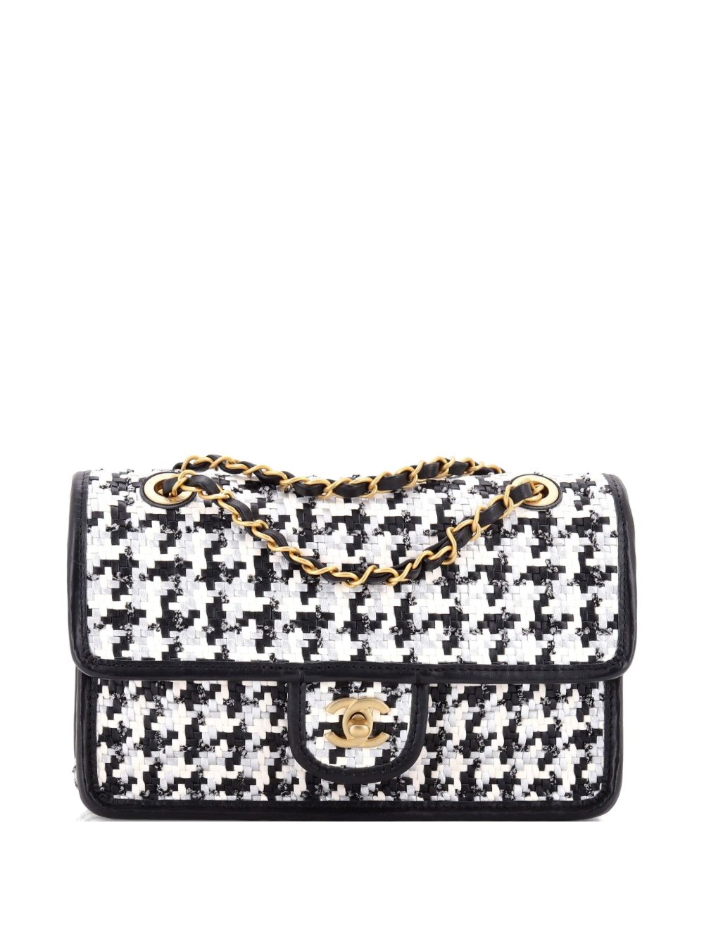 Classic Single Flap Bag Woven Lambskin and Viscose Small shoulder bag