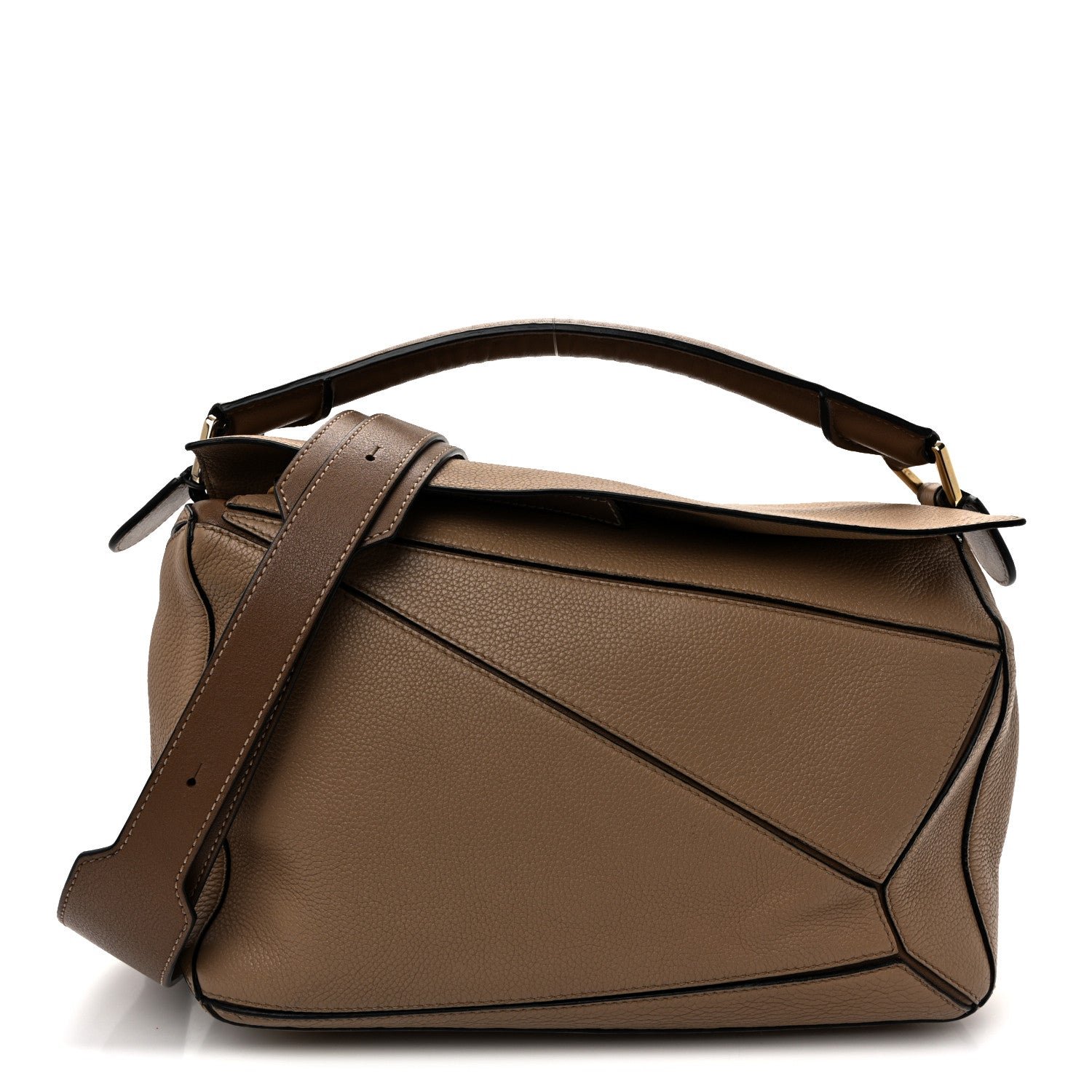 Loewe Calfskin Medium Puzzle Bag Sand Mink